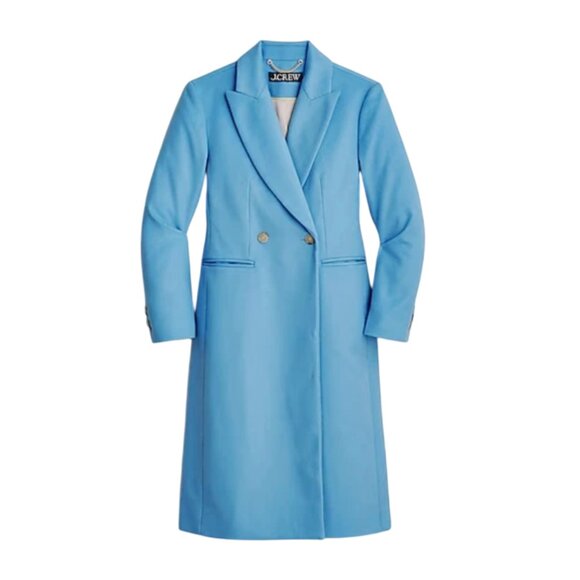 NWT JCrew Mirabelle Top Coat Womens 4 Blue Bird Italian Wool Cashmere BM546 NEW - Picture 1 of 14